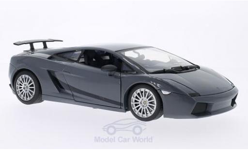 Diecast model cars Lamborghini Gallardo Superleggera metallic black 1/18 Motormax