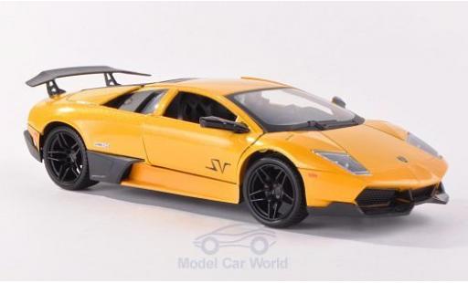 Diecast model cars Lamborghini Murcielago LP670-4 SV metallic yellow 1/24 Motormax