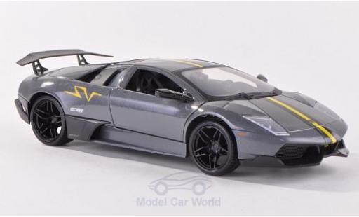 Diecast model cars Lamborghini Murcielago LP670-4 SV metallic grey/matt-black 1/24 Motormax