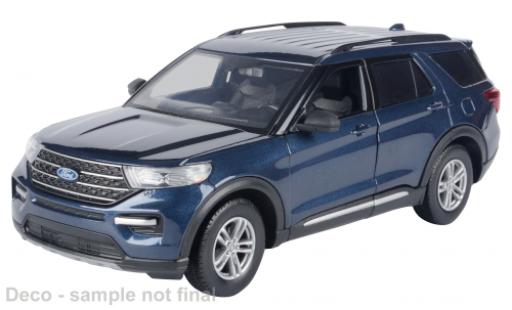 Diecast model cars Ford Explorer XLT blue 2022 1/24 Motormax