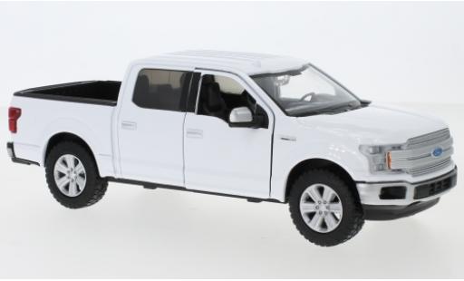 Diecast model cars Ford F-150 Pickup 50 Lariat Crew Cab white 2019 1/24 Motormax