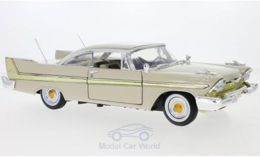 Diecast model cars Plymouth Fury Base beige 1958 1/18 Motormax