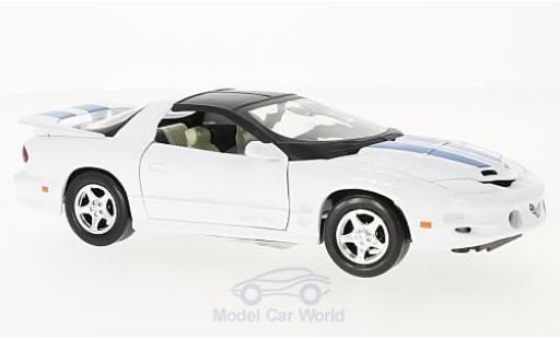 Diecast model cars Pontiac Firebird 1999 white/blue 1/24 Motormax