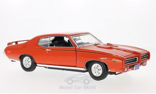 Diecast model cars Pontiac GTO The Judge orange 1969 1/18 Motormax