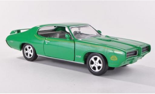 Diecast model cars Pontiac GTO The Judge green 1969 1/24 Motormax