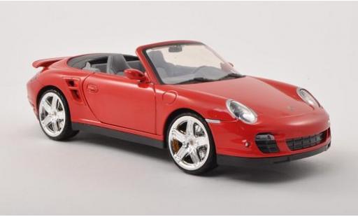 Diecast model cars Porsche 911 Turbo Convertible red 1/18 Motormax