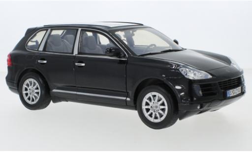 Diecast model cars Porsche Cayenne Base (9PA) metallic black 2008 1/18 Motormax