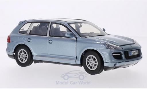 Diecast model cars Porsche Cayenne Turbo metallic blue 1/24 Motormax