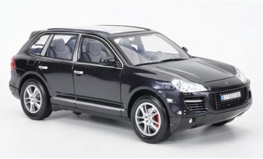 Diecast model cars Porsche Cayenne Turbo metallic black 1/18 Motormax