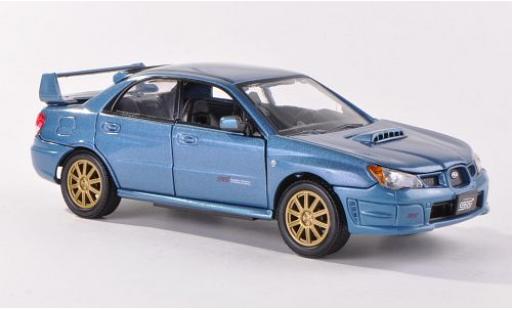 Diecast model cars Subaru Impreza STI WRX metallic blue 1/24 Motormax