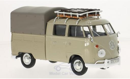 Diecast model cars Volkswagen T1 B beige Pick Up with roofgep&Atilde;&curren;cktr&Atilde;&curren;ger and Plane 1/24 Motormax