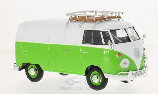 Diecast model cars Volkswagen T1 A green/white Van with roofgep&Atilde;&curren;cktr&Atilde;&curren;ger 1/24 Motormax