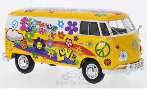 Diecast model cars Volkswagen T1 A van Flower Power 1/24 Motormax