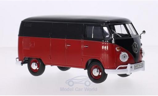 Diecast model cars Volkswagen T1 A van black/red 1/24 Motormax