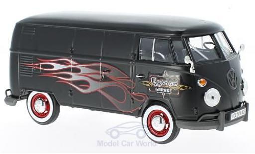 Diecast model cars Volkswagen T1 A matt-black/Dekor Custom Garage 1/24 Motormax