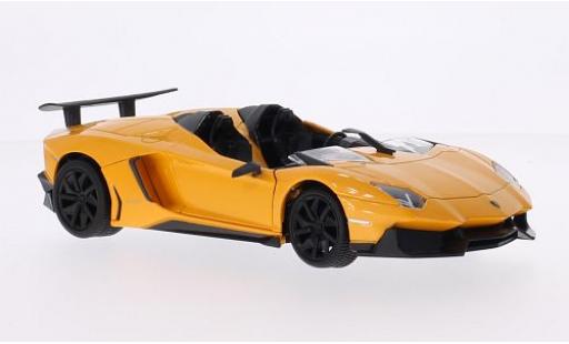 Diecast model cars Lamborghini Aventador J metallic yellow 2013 1/24 MZ Model
