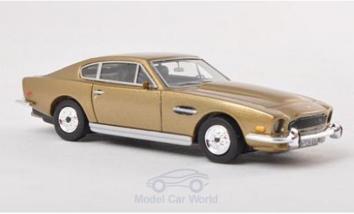 Diecast model cars Aston Martin V8 saloon gold 1980 1/87 Neo