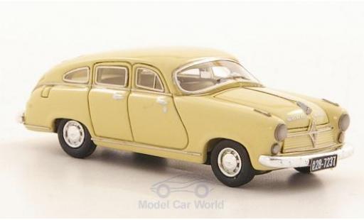 Diecast model cars Borgward Hansa 2400 berline beige 1952 1/87 Neo