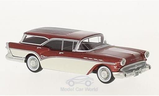 Diecast model cars Buick Century Caballero Estate Wagon metallic red/white 1957 1/64 Neo