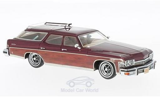 Diecast model cars Buick Le Sabre Station Wagon Estate metallic red/Holzoptik 1974 1/43 Neo