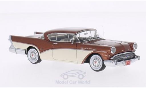 Diecast model cars Buick Roadmaster Coupe Hardtop metallic brown/white 1957 1/43 Neo