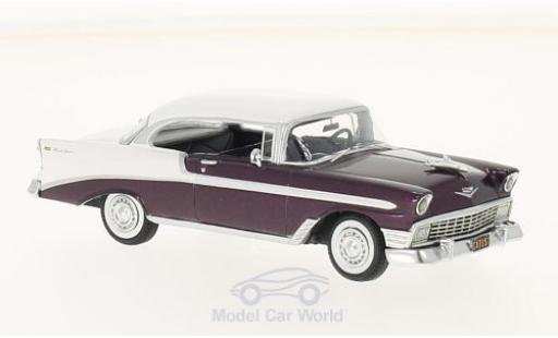 Diecast model cars Chevrolet Bel Air Coupe Sport white/metallic red 1956 1/43 Neo