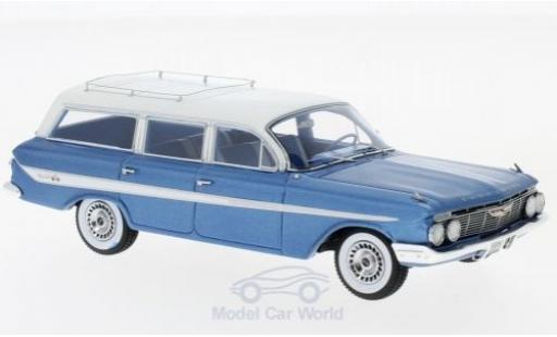 Diecast model cars Chevrolet Nomad Station Wagon metallic blue/white 1961 1/43 Neo