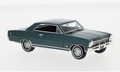 Diecast model cars Chevrolet Nova SS Hardtop metallic green 1966 1/43 Neo