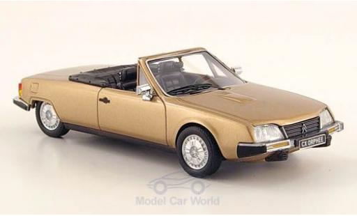 Diecast model cars Citroen CX Cabriolet Orphee Convertible metallic beige 1983 1/43 Neo