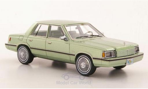 Diecast model cars Dodge Aries Berline (K-Car) metallic green 1983 1/43 Neo