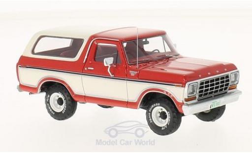 Diecast model cars Ford Bronco Wagon red/white 1978 1/43 Neo