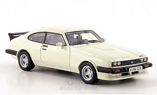 Diecast model cars Ford Capri 2.8 Turbo MK III white 1981 1/43 Neo