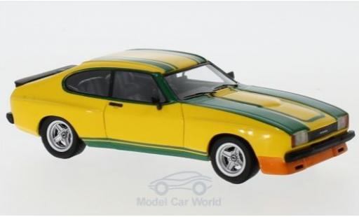 Diecast model cars Ford Capri 3.0S MKII X-Pack yellow/green 1976 1/43 Neo