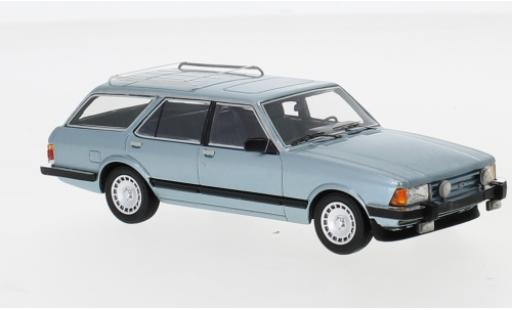 Diecast model cars Ford Granada Turnier MK II Ghia metallic blue 1984 1/43 Neo