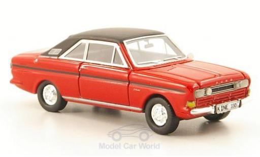 Diecast model cars Ford Taunus 15M P6 RS Coupe red/matt-black 1/87 Neo