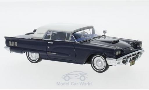 Diecast model cars Ford Thunderbird Squarebird Hardtop metallic blue/white 1960 1/43 Neo