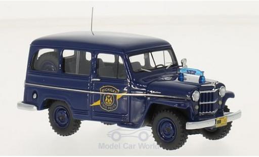 Diecast model cars Jeep Willys Station Wagon Michigan State Police 1954 1/43 Neo