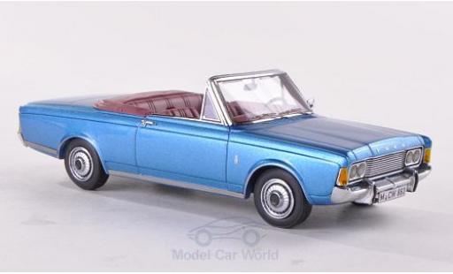 Diecast model cars Ford Taunus 17M P7 (P7b) 26M Convertible Deutsch metallic blue 1/43 Neo