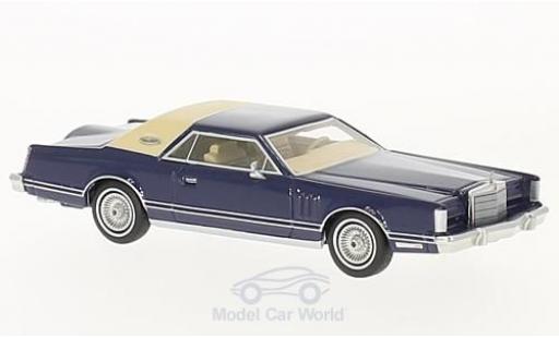 Diecast model cars Lincoln Continental 1977 Mark V blue/beige 1/64 Neo