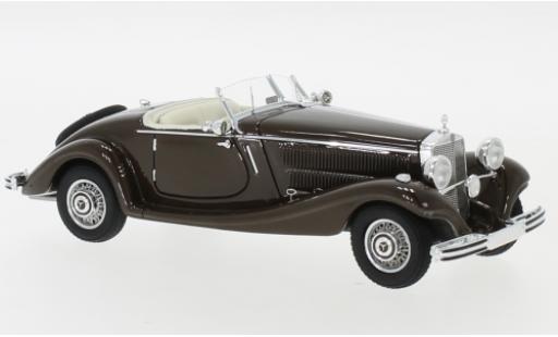 Diecast model cars Mercedes 290 Base Roadster (W18) brown 1937 1/43 Neo