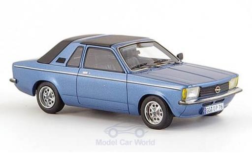 Diecast model cars Opel Kadett C Aero C metallic blue 1978 hood closed 1/43 Neo