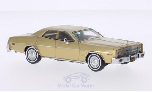 Diecast model cars Plymouth Fury Base 4-Door Sedan gold 1977 1/43 Neo