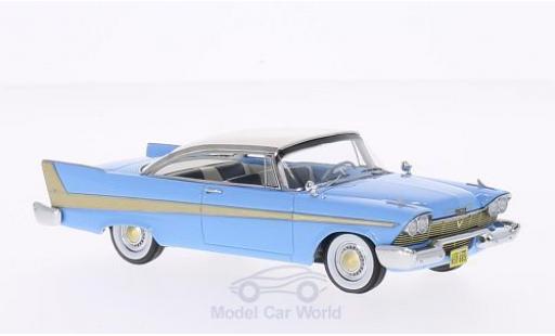 Diecast model cars Plymouth Fury Hardtop blue/white 1958 1/43 Neo