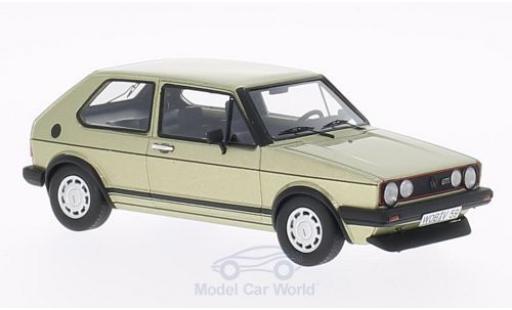 Diecast model cars Volkswagen Golf GTI I metallic beige 1983 1/43 Neo
