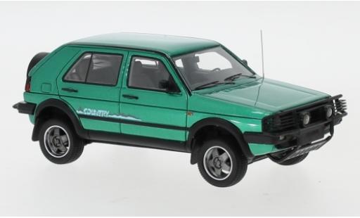 Diecast model cars Volkswagen Golf Country II metallic green 1990 1/43 Neo