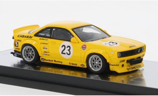 Diecast model cars Nissan Silvia S14 () R yellow 1/64 INNO64