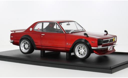 Diecast model cars Nissan Skyline 2000 GT-R (C10) Hakosuka red 1970 1/18 Solido