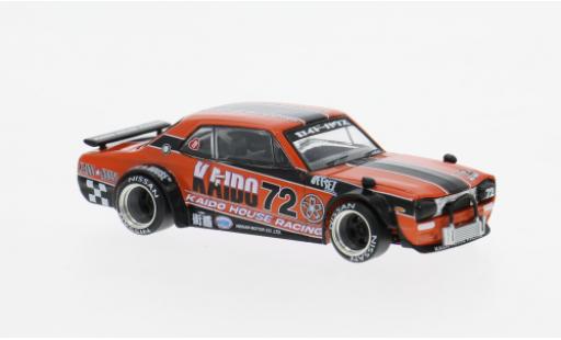 Diecast model cars Nissan Skyline 2000 GT-R (KPGC10) orange/Dekor 1/64 Mini GT
