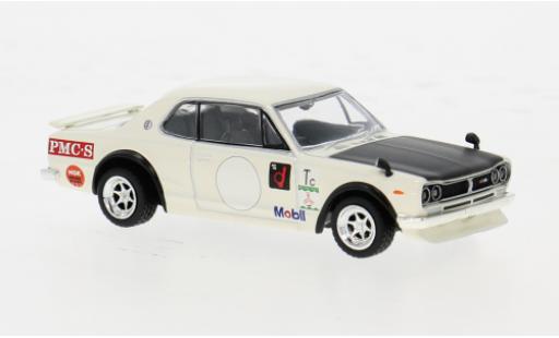 Diecast model cars Nissan Skyline 2000 GT-R (KPGC10) white 1/64 Tarmac Works