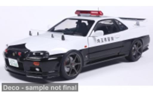 Diecast model cars Nissan Skyline GT-R (BNR34) 1999 Japan Police 1/18 Solido
